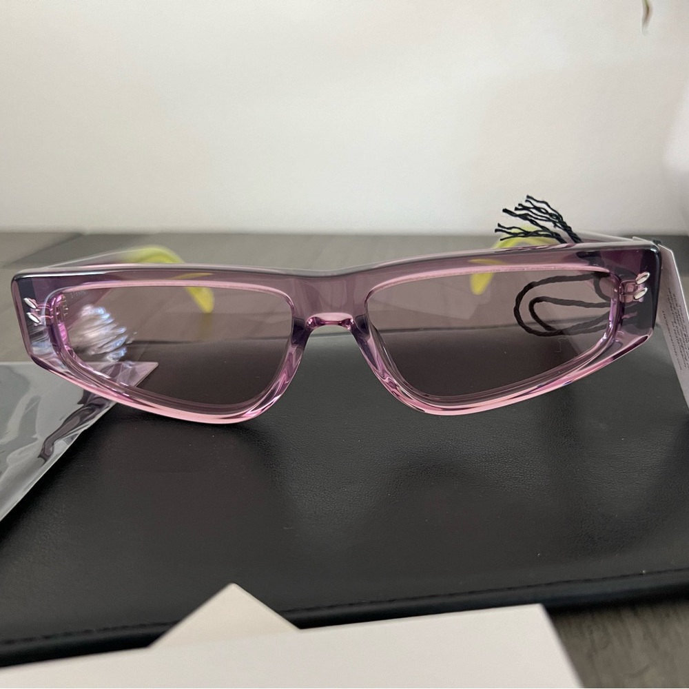Stella McCartney Pink Rectangular Sunglasses
